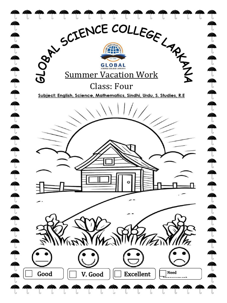 Class 4 Summer Vacation Homework | PDF