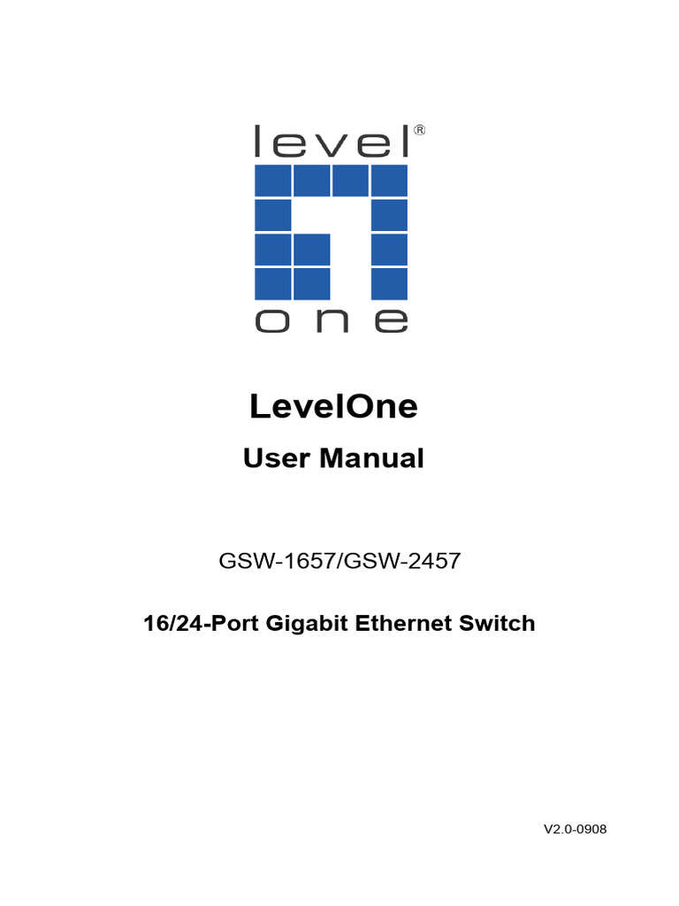 LevelOne GSW-2457 User Manual | PDF | Network Switch | Quality Of Service