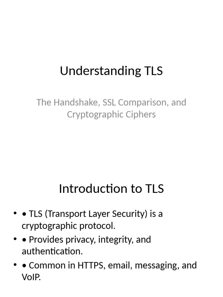 TLS Presentation | PDF