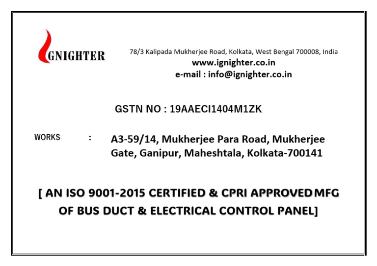 Ignighter Engineering Company Profile | PDF