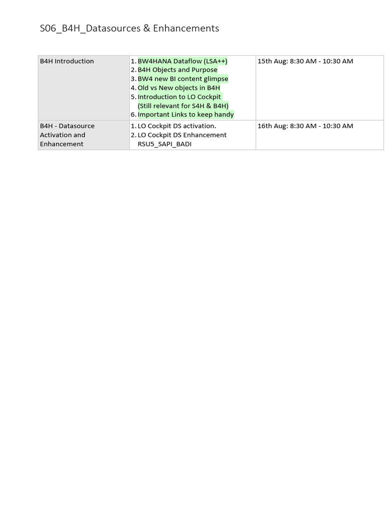 S06 B4H Datasource Enh+-+Part+1 | PDF