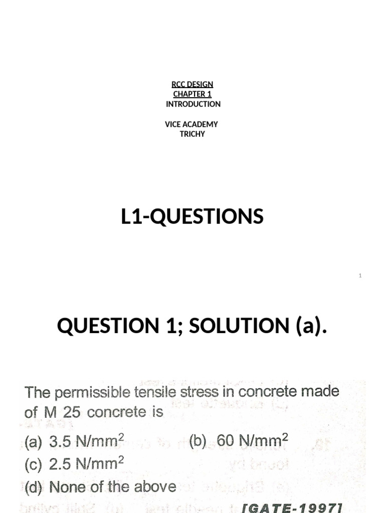 RCC Design Ch1 Questions | PDF