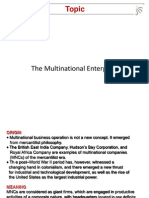 Topic: The Multinational Enterprise