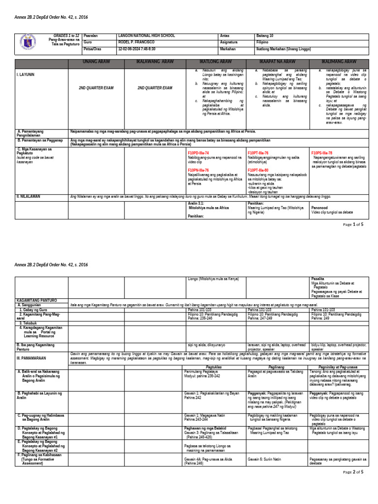 Aralin 3. 1 | PDF