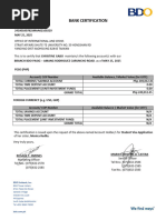 Bank Certificate | PDF
