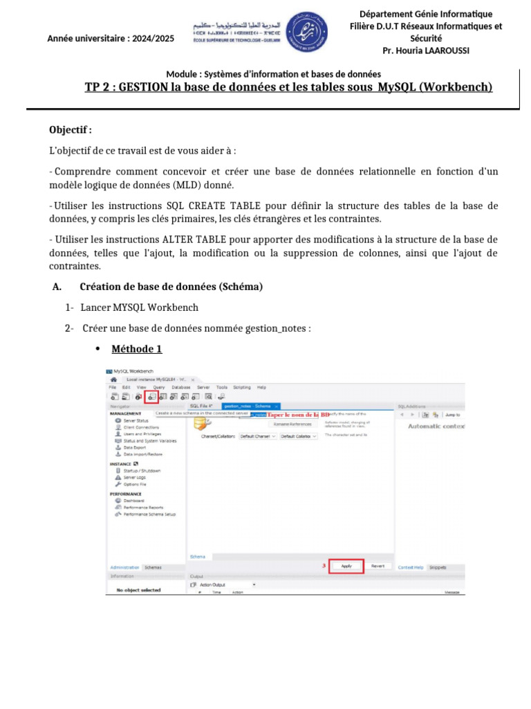 Gestion de bases de données MySQL | PDF | Bases de données | SQL
