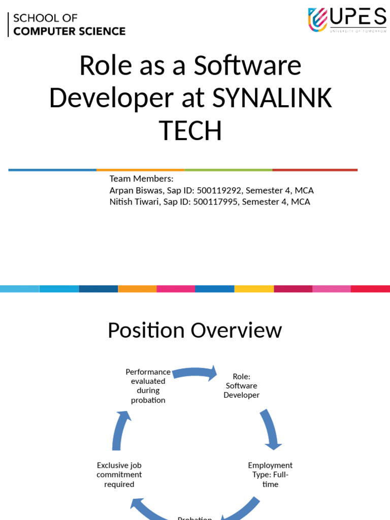 Role As Software Developer SYNALINK | PDF | Software | Computing