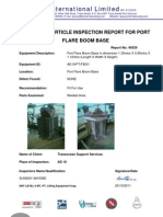 JC International Limited: Magnetic Particle Inspection Report For Port Flare Boom Base