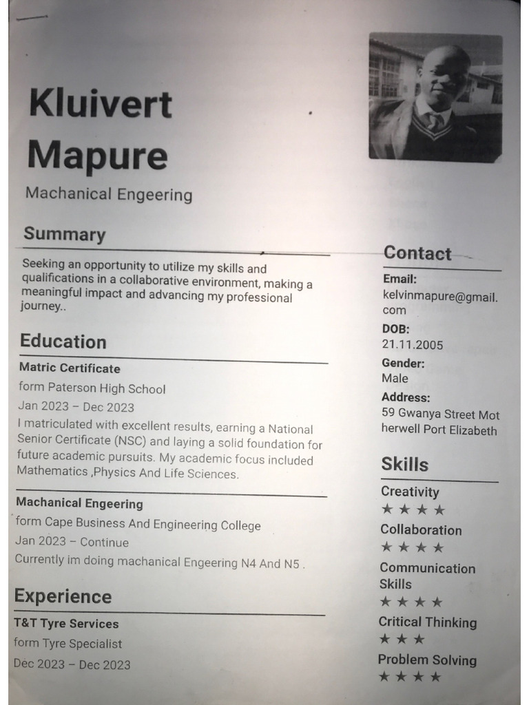 job cv | PDF