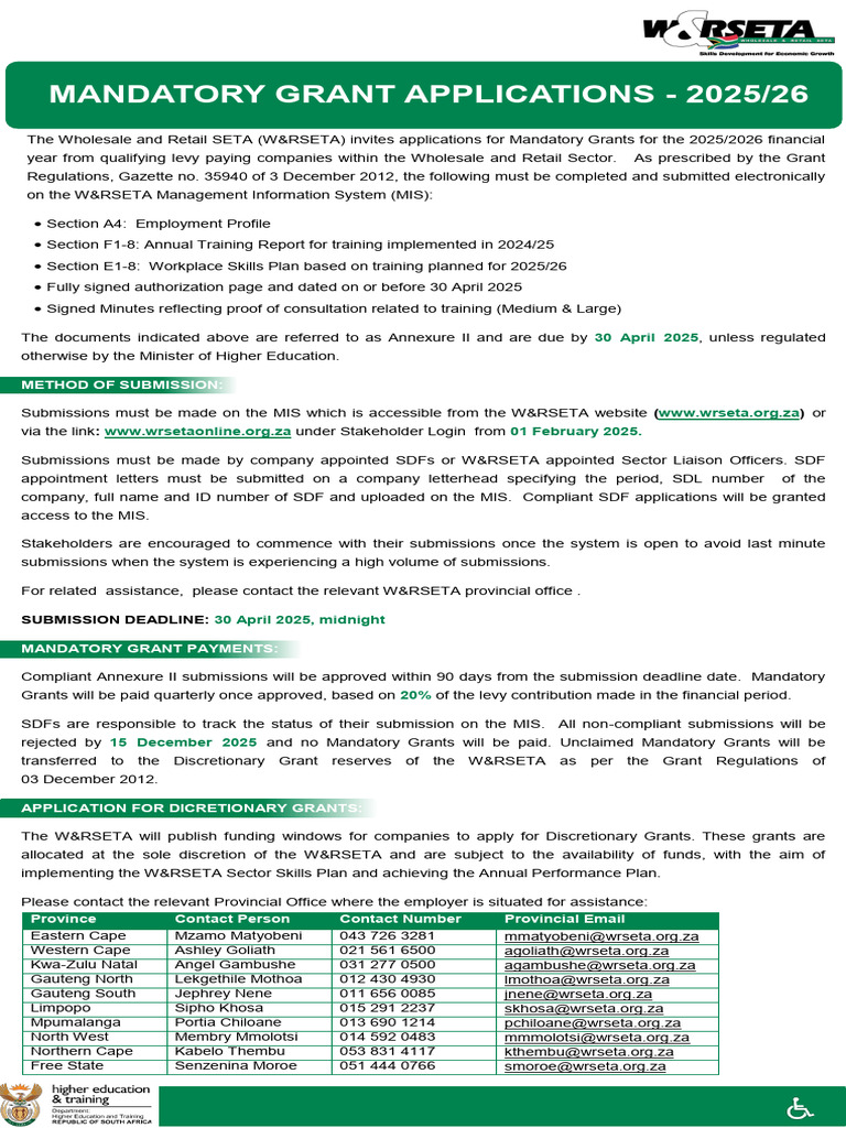2025 Mandatory Grant Applications Guide | PDF