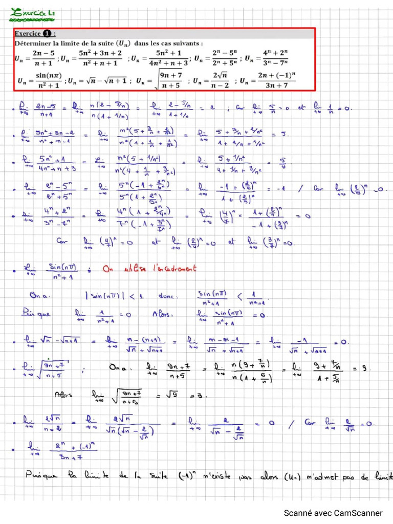 Exercices Et Corection Suite - Pythagore | PDF