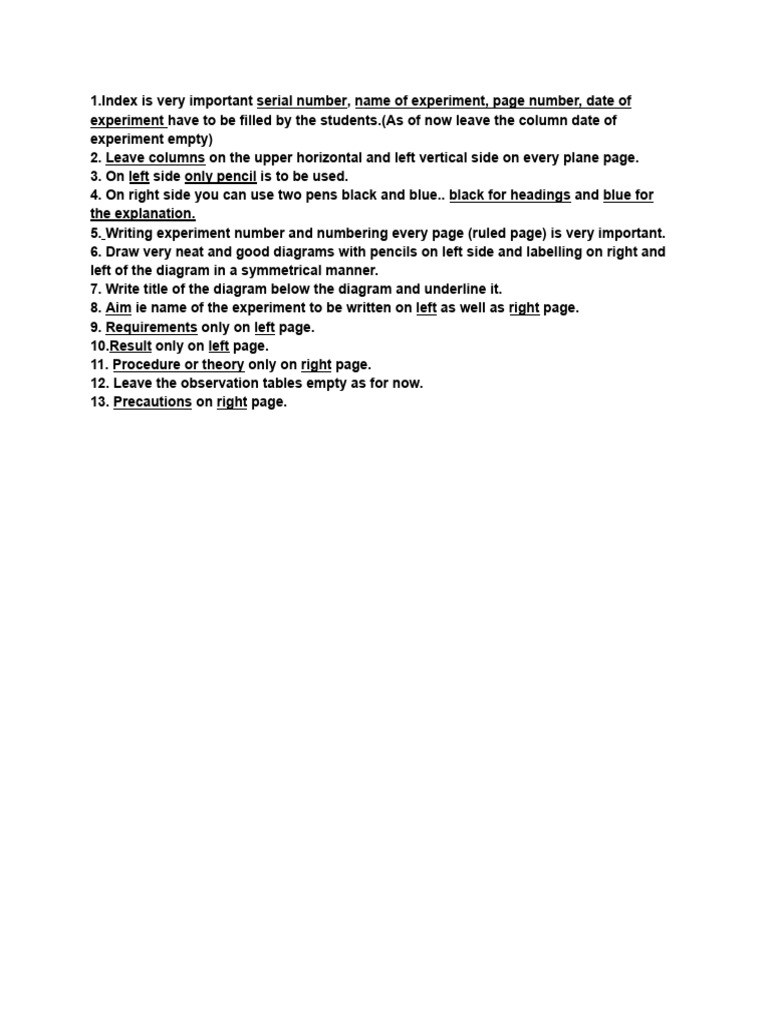 Very Important Instructions About Preparation of Practical File | PDF