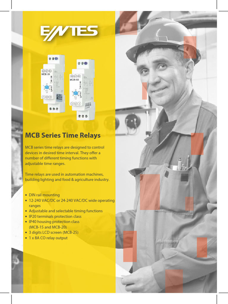 Temporizadores MCB Entes | PDF | Relay | Alternating Current