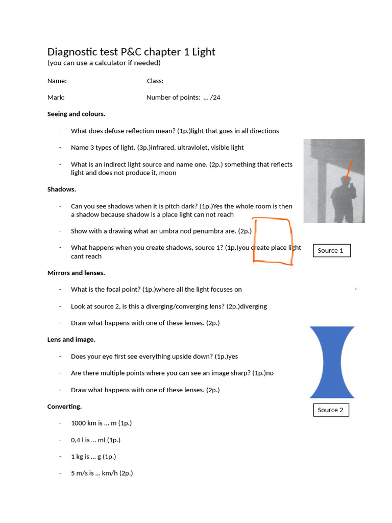 Diagnostic Test PC Chapter Light - C.D. | PDF