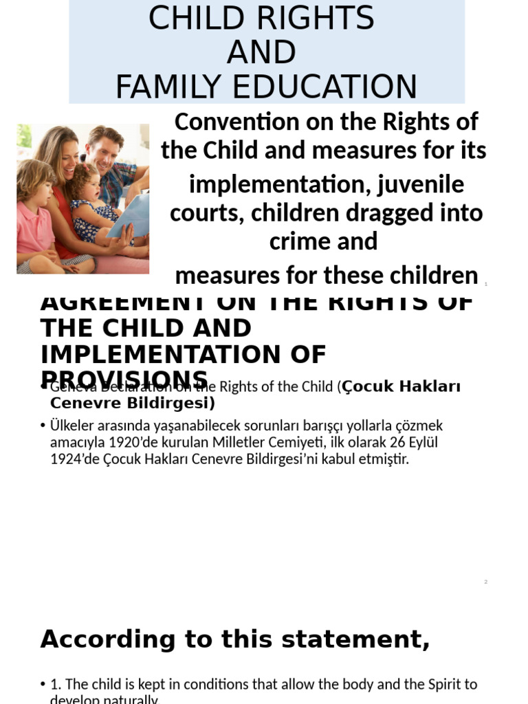 Child Rights and Family Education - Week - 2 | PDF