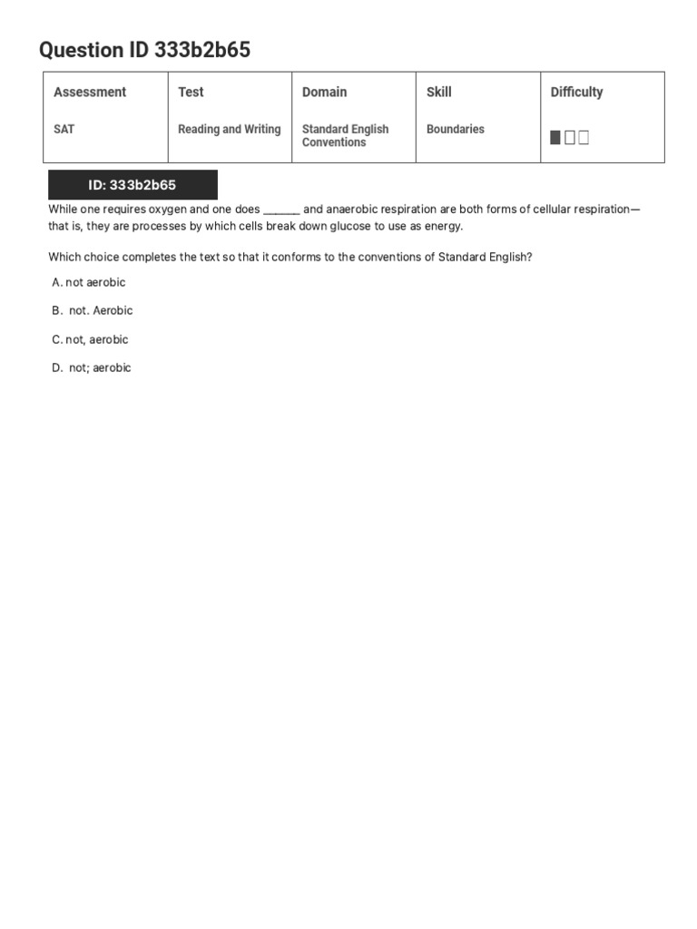 Standard English Conventions Assessment | PDF | Cellular Respiration