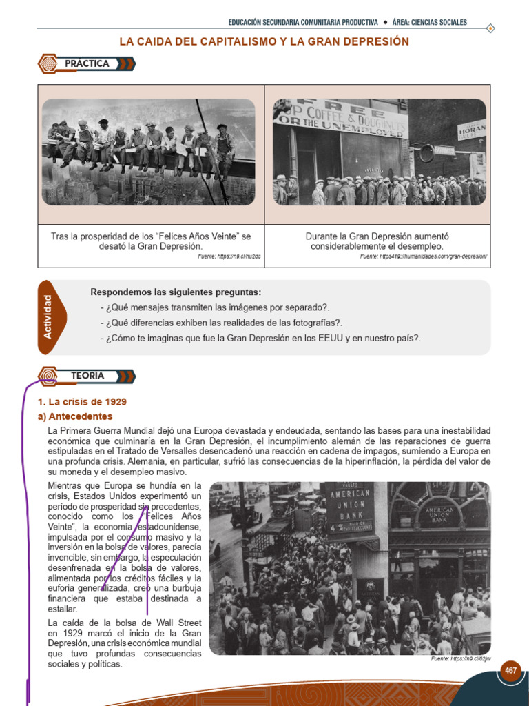 La Gran Depresión y su impacto global | PDF | Gran depresion ...