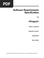 Software Requirements Specification: Version 1.0 Approved