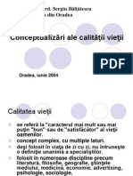 Conceptualizari Ale Calitatii Vietii