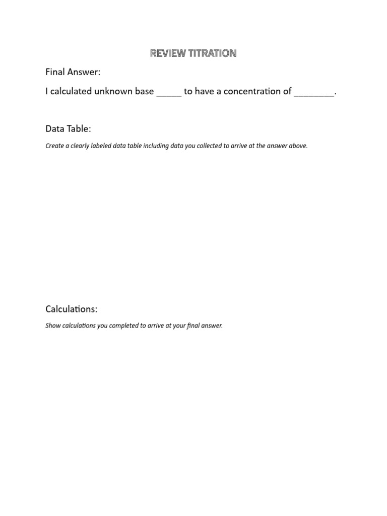 Review+Titration | PDF