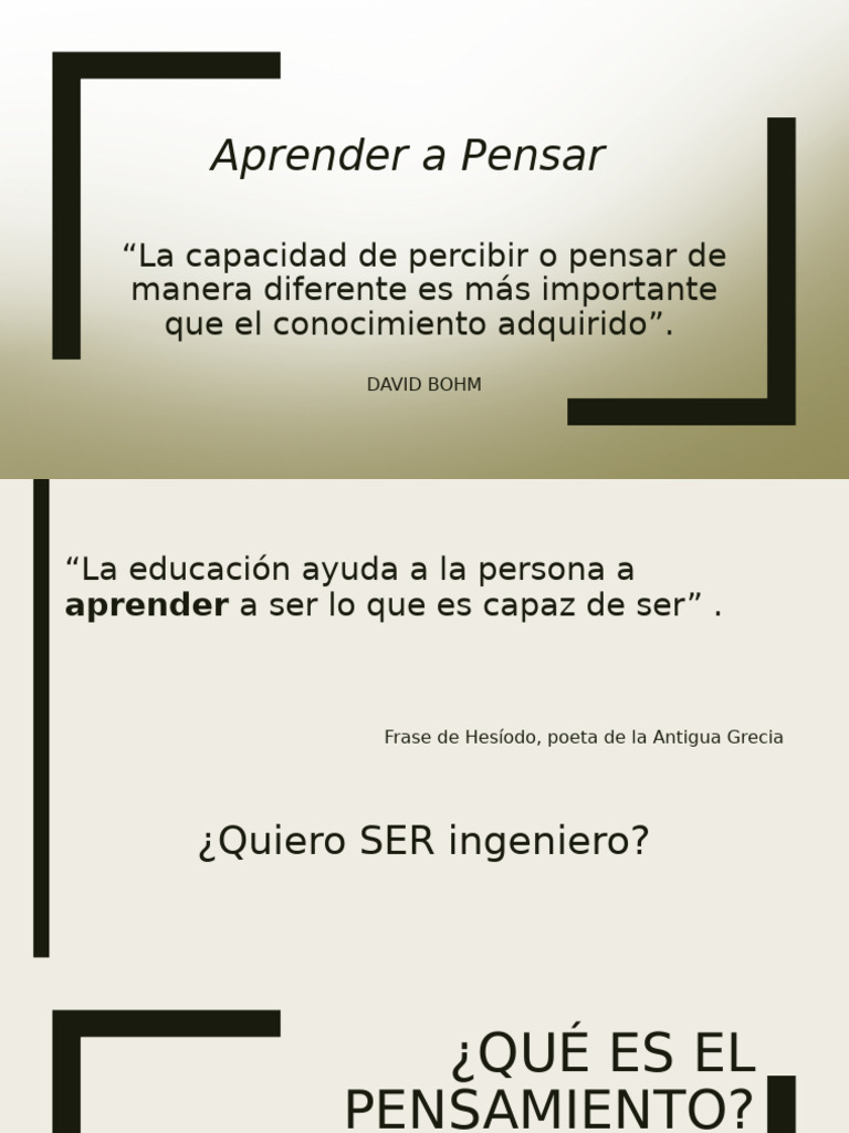 Aprender A Pensar 2021 | PDF | Aprendizaje | Pensamiento