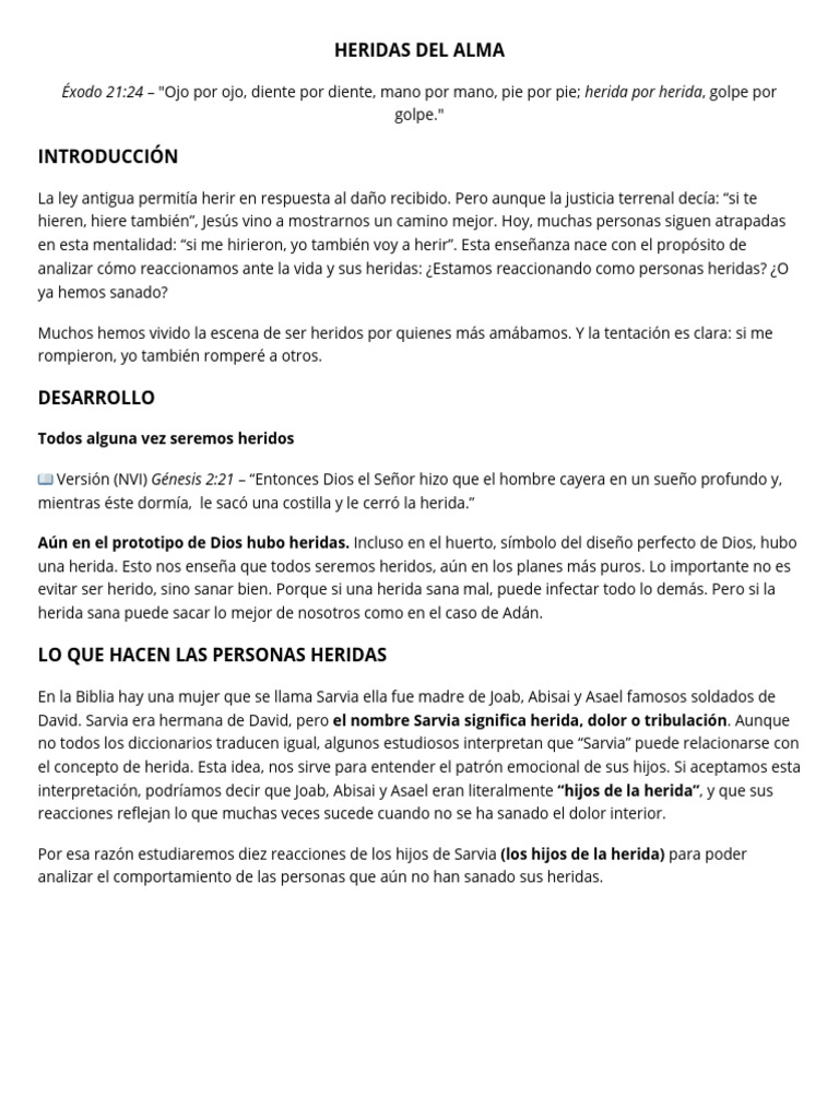 Sanando Heridas del Alma en la Biblia | PDF | David | Saulo