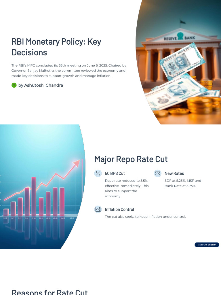 RBI Monetary Policy Key Decisions | PDF | Inflation | Reserve Bank Of India