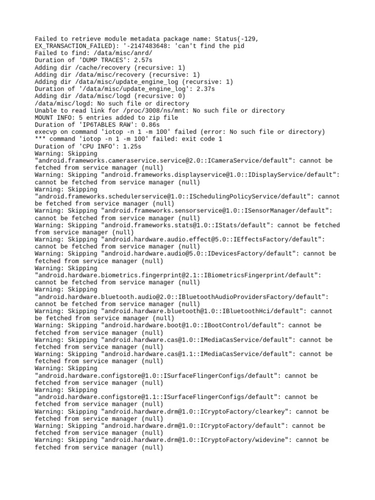 Android Module Metadata Retrieval Errors | PDF | Software Development ...