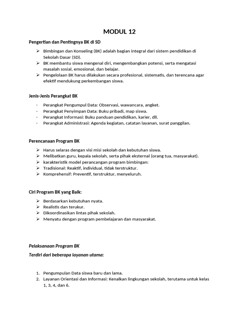 Resume MODUL 12 | PDF