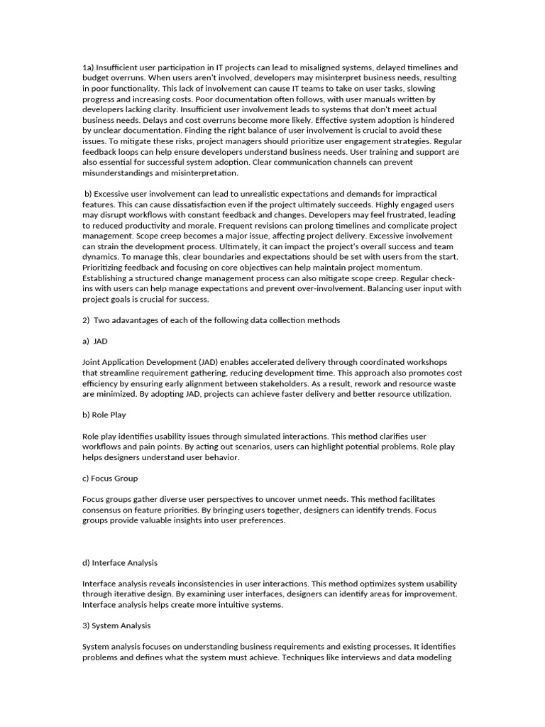 Systems Analysis and Design | PDF | Usability | Information Technology