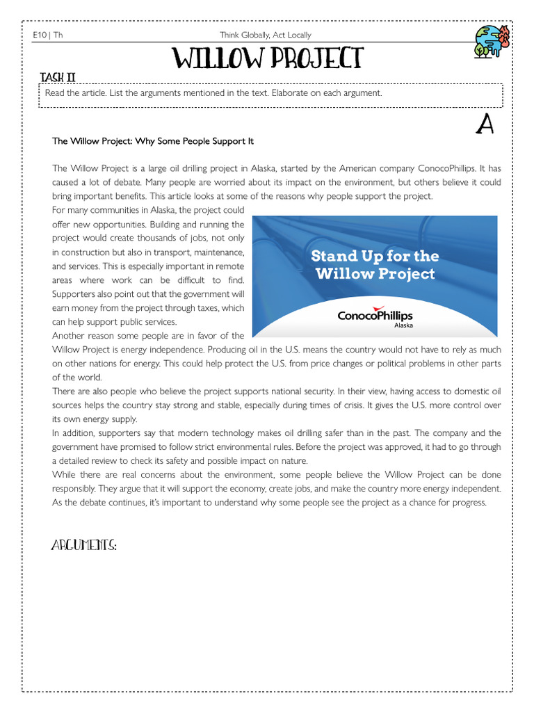 Willow Project: Support vs. Opposition | PDF | Climate Change | Natural ...