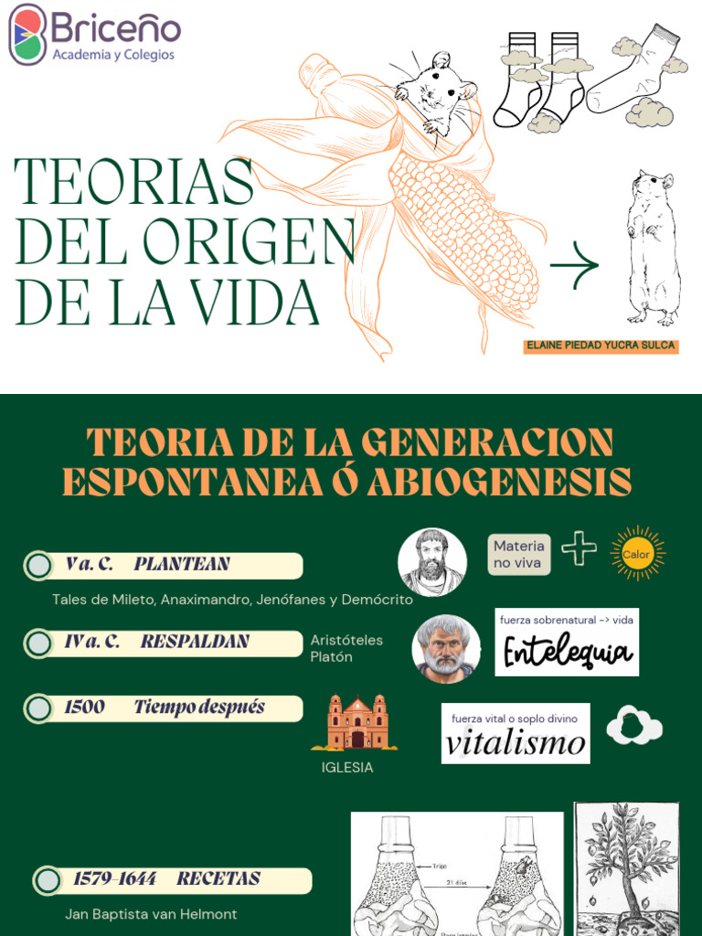 Teorías del Origen de la Vida | PDF | Biología | Naturaleza