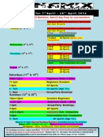 Dynamix Easter Holidays Timetable 7th-20th April 2014