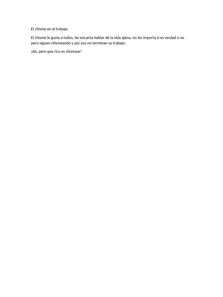 El Chisme | PDF