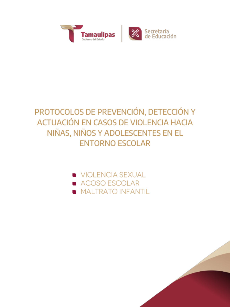 Protocolos Violencia en El Entorno Escolar | PDF | Abuso infantil ...