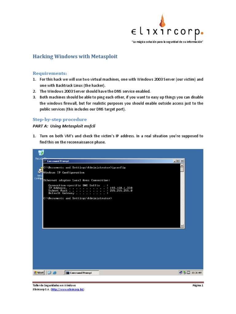Lab 7.1 - Hacking Windows With It | PDF | Command Line Interface ...