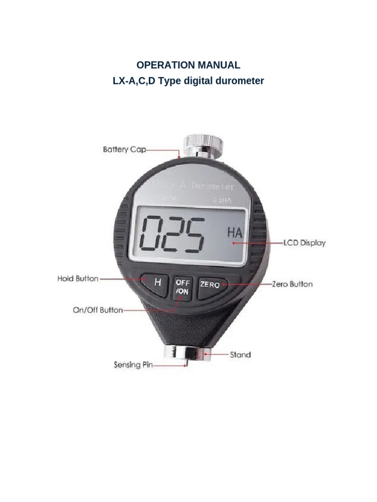 Using the LX-A,C,D Durometer Guide | PDF
