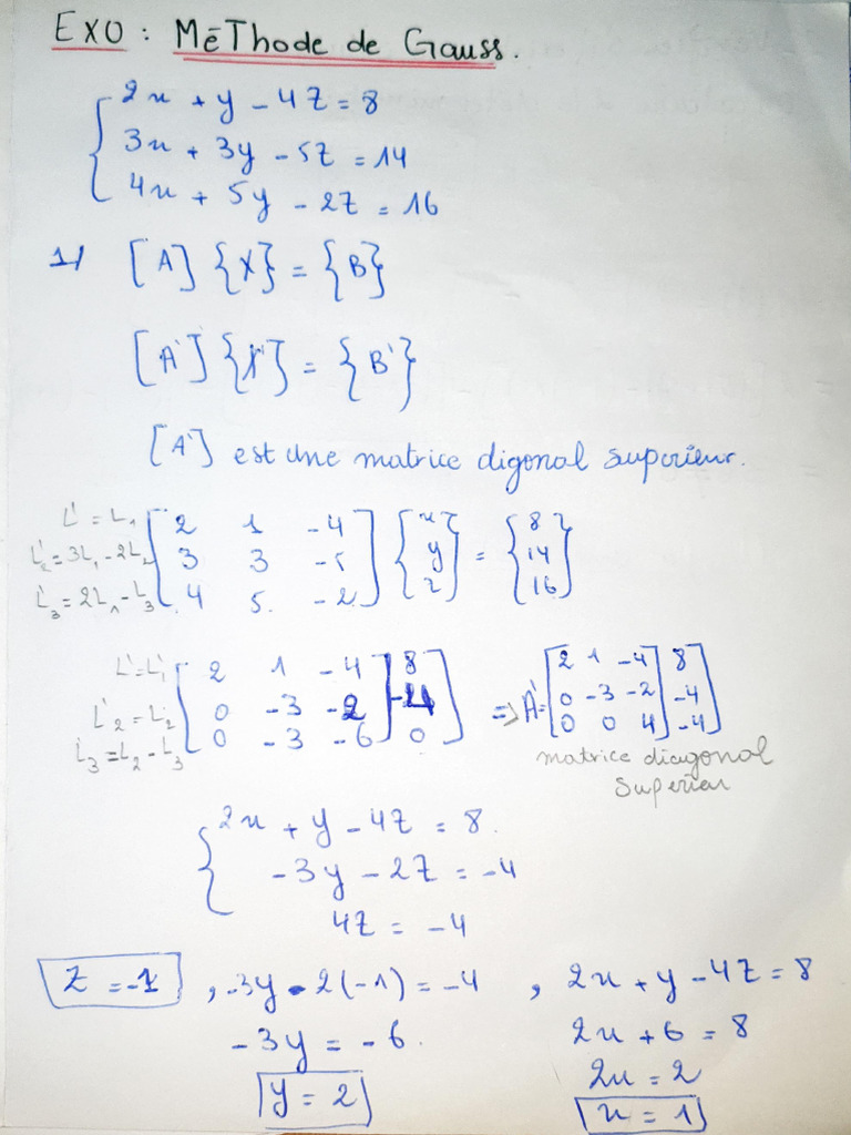 Mèthode de Gauss | PDF