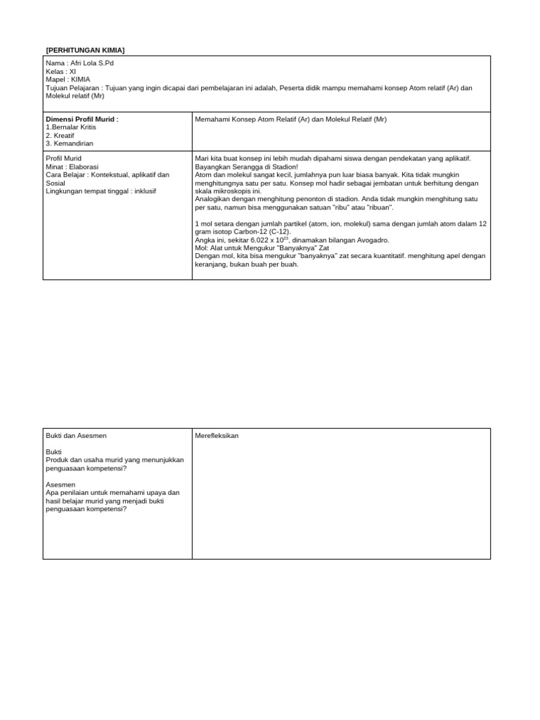 Rpp Deep Learning Kimia Kelas Xi Pdf