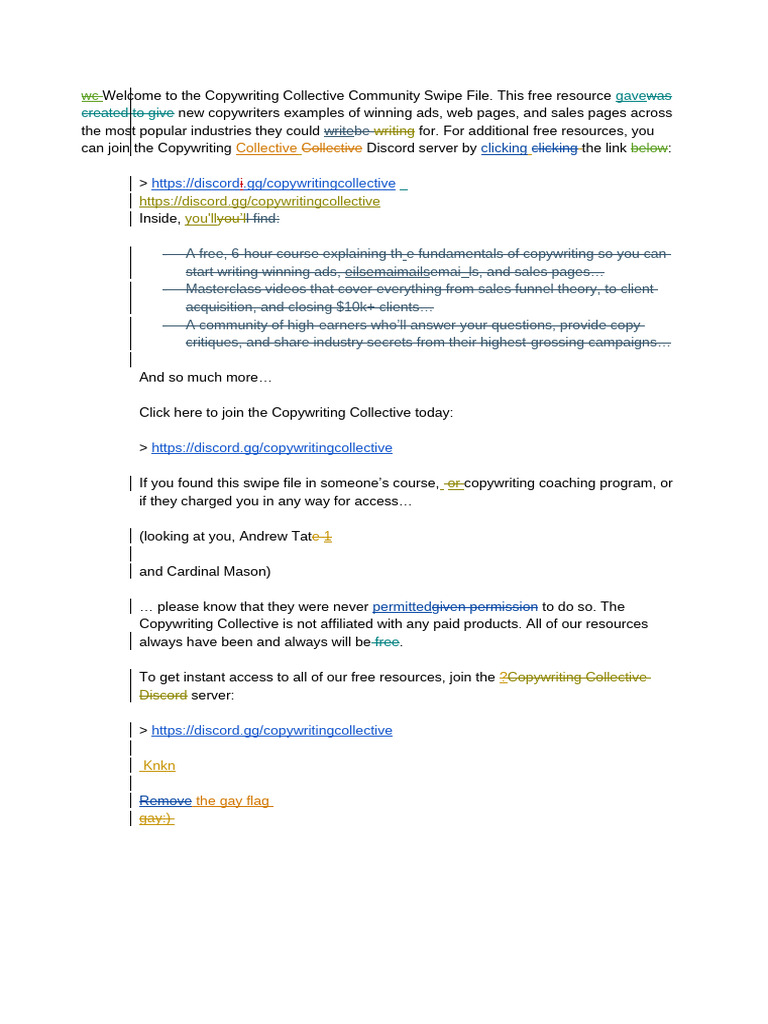 Join the Copywriting Collective Now | PDF