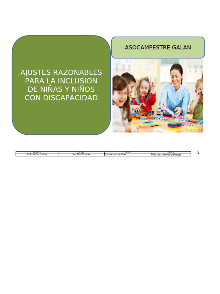 Inclusión de Niños con Discapacidad | PDF | Riesgo | Invalidez