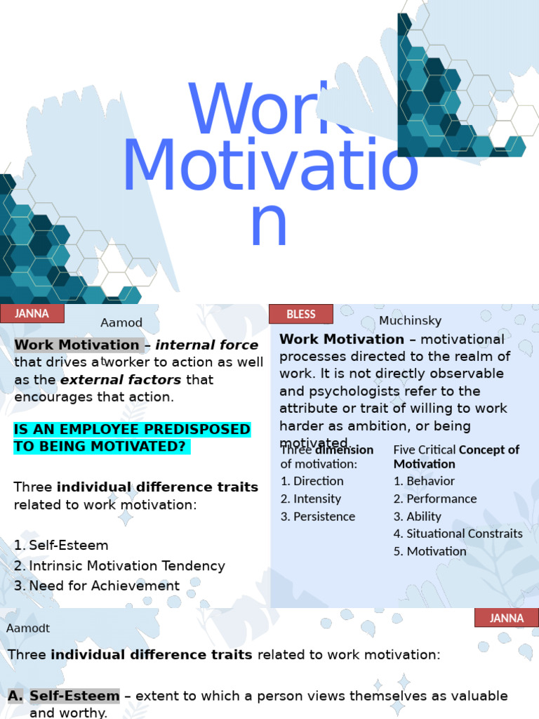 Work Motivation | PDF | Cost Of Living | Motivational