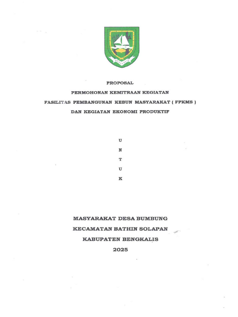 Proposal REVISI Permohonan Kemitraan FPKMS | PDF