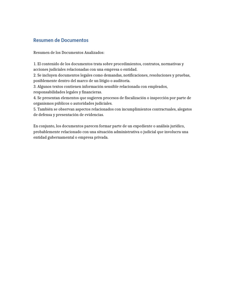 Resumen de Documentos Legales | PDF