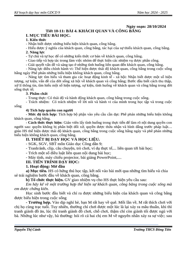 1 KNTT GDCD 9 Bài 4 So N G P | PDF