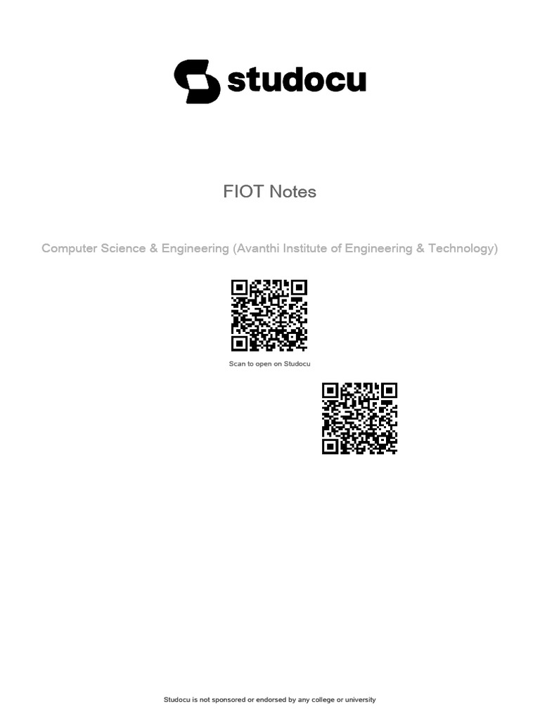 FIOT Notes for Computer Science Students | PDF | Internet Of Things ...