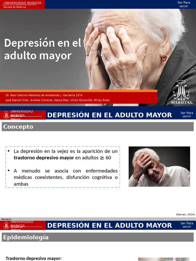 Depresión en Adultos Mayores: Guía Completa | PDF | Trastorno depresivo ...