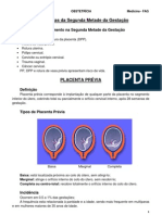 Hemorragias Da Segunda Metade Da Gestação - Resumo Obstetrícia Medicina