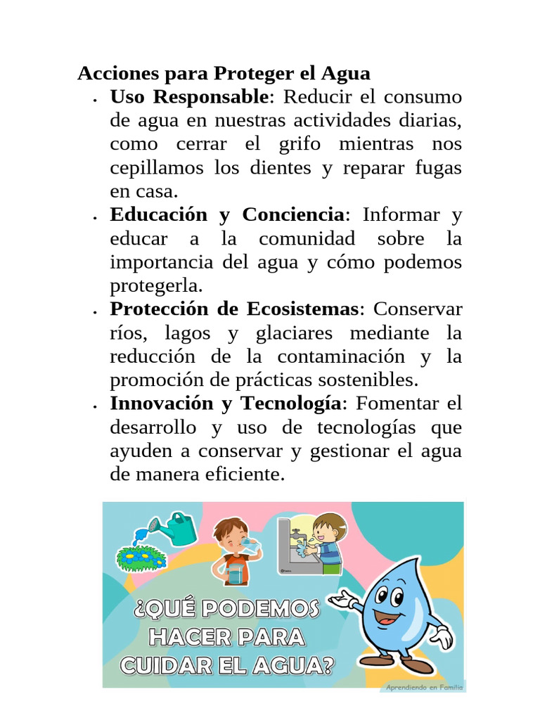 Acciones para Proteger El Agua | PDF