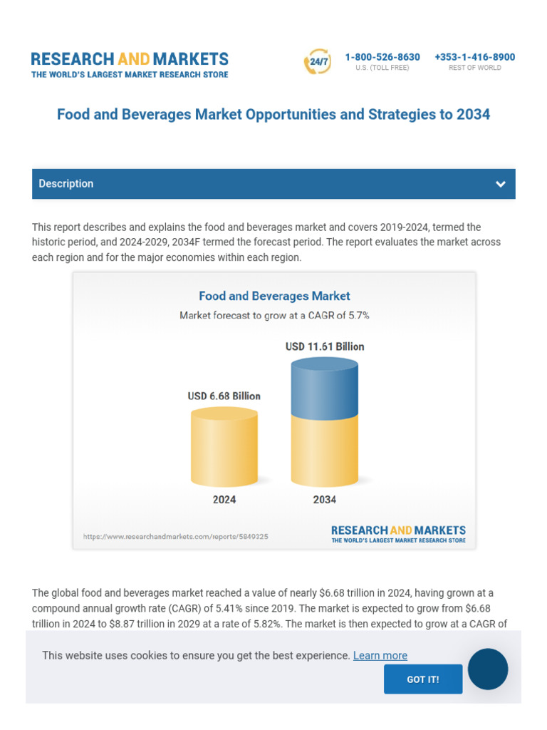 Food and Beverages Market Opportunities and Strategies To 2034 | PDF ...